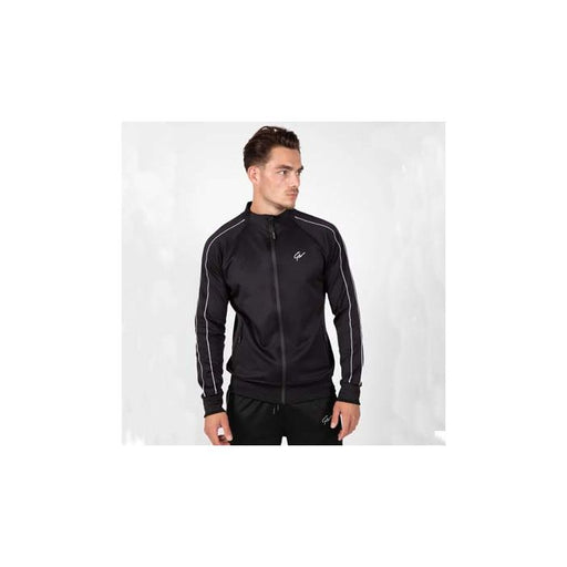 Gorilla Wear Wenden Track Jacket Black/ White - Small - Track Jacket at MySupplementShop by Gorilla Wear