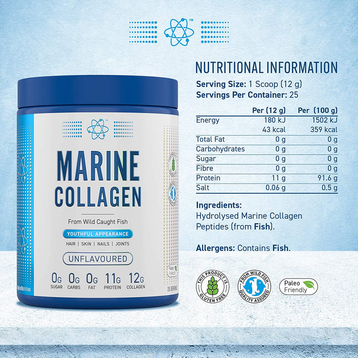 Applied Nutrition Marine Collagen 300g - Joint Support at MySupplementShop by Applied Nutrition