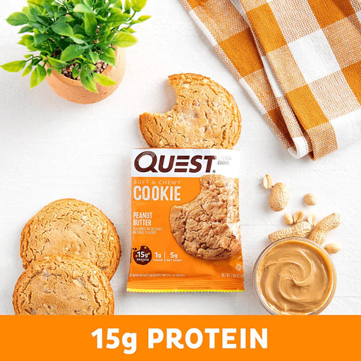 Quest Nutrition Cookie 12x59g Peanut Butter - Health Foods at MySupplementShop by Quest Nutrition