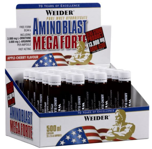 Weider Amino Blast Mega Forte, Apple-Cherry - 20 x 25 ml. - Default Title - Amino Acids and BCAAs at MySupplementShop by Weider