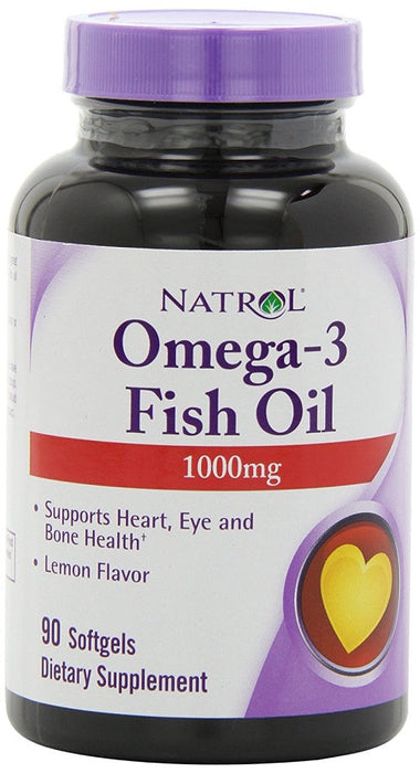 Natrol Omega-3 Fish Oil, 1000mg - 90 softgels - Omegas, EFAs, CLA, Oils at MySupplementShop by Natrol