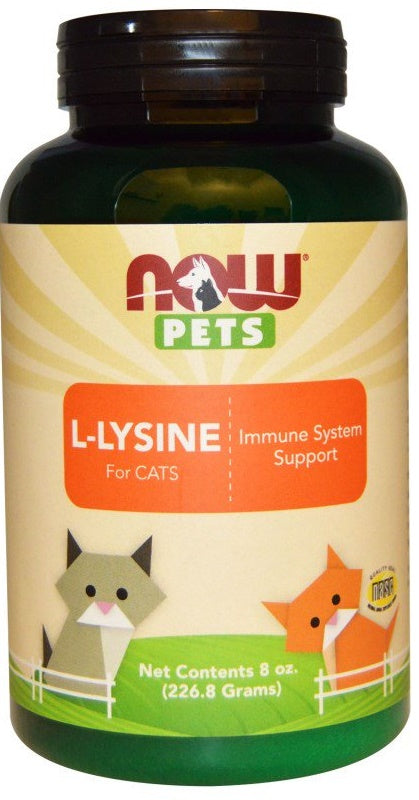 NOW Foods Pets, L-Lysine for Cats - 226g - Pet supplements at MySupplementShop by NOW Foods