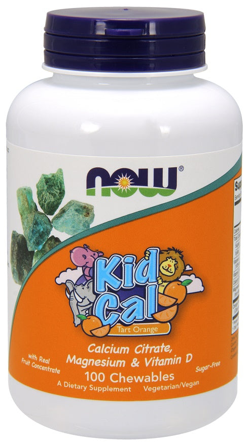 NOW Foods Kid Cal, Tart Orange - 100 chewables - Vitamins & Minerals at MySupplementShop by NOW Foods