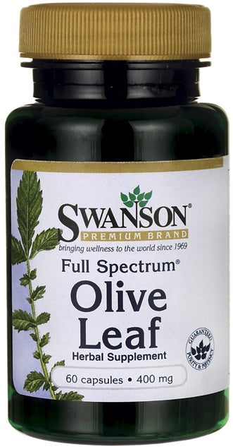 Swanson Full Spectrum Olive Leaf, 400mg - 60 caps - Health and Wellbeing at MySupplementShop by Swanson