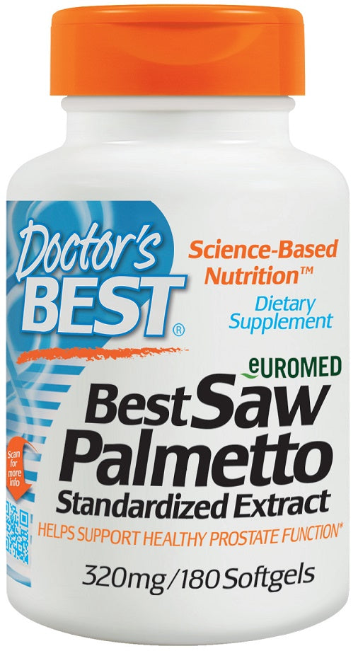 Doctor's Best Saw Palmetto Standardized Extract, 320mg - 180 softgels - Health and Wellbeing at MySupplementShop by Doctor's Best