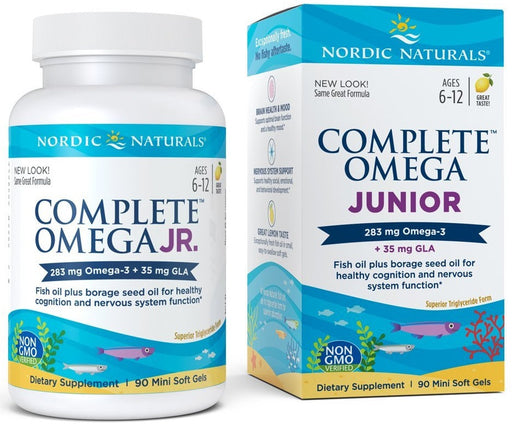 Nordic Naturals Complete Omega Junior, 283mg Lemon - 90 softgels - Health and Wellbeing at MySupplementShop by Nordic Naturals