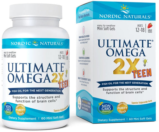 Nordic Naturals Ultimate Omega 2X TEEN - 60 softgels - Omegas, EFAs, CLA, Oils at MySupplementShop by Nordic Naturals