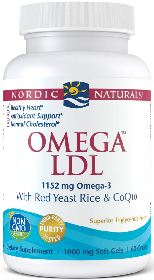 Nordic Naturals Omega LDL with Red Yeast Rice and CoQ10, 1152mg - 60 softgels - Omegas, EFAs, CLA, Oils at MySupplementShop by Nordic Naturals