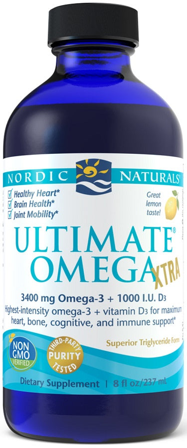 Nordic Naturals Ultimate Omega Xtra, 3400mg Lemon - 237 ml. - Default Title - Omegas, EFAs, CLA, Oils at MySupplementShop by Nordic Naturals