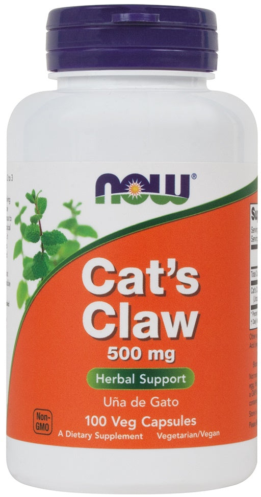 NOW Foods Cat's Claw, 500mg - 100 vcaps - Health and Wellbeing at MySupplementShop by NOW Foods