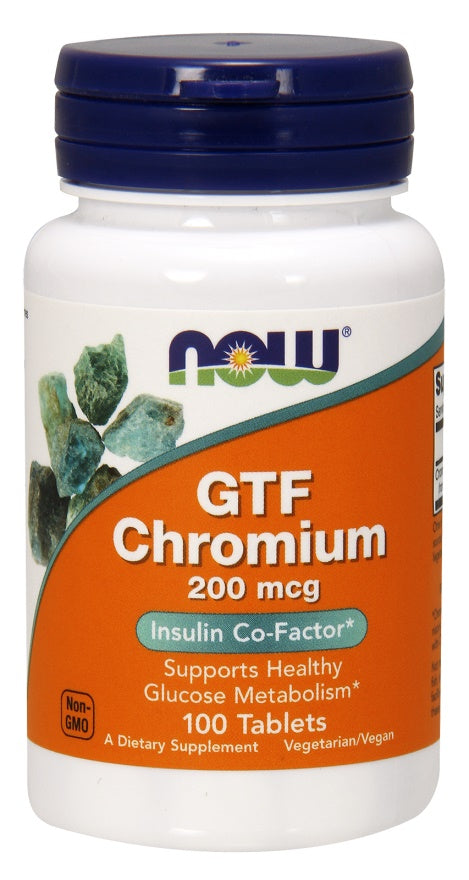 NOW Foods GTF Chromium, 200mcg - 100 tablets - Special Formula at MySupplementShop by NOW Foods