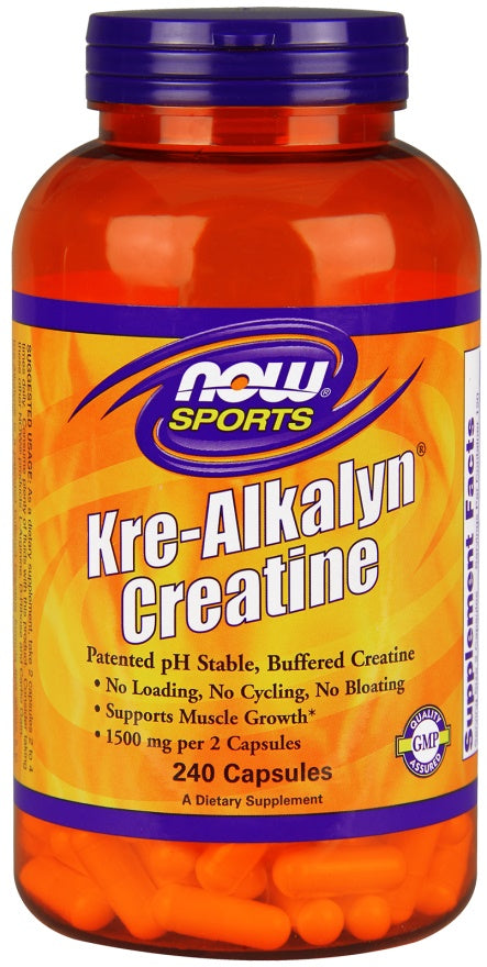 NOW Foods Kre-Alkalyn Creatine 240 Capsules - Creatine Capsules at MySupplementShop by NOW Foods