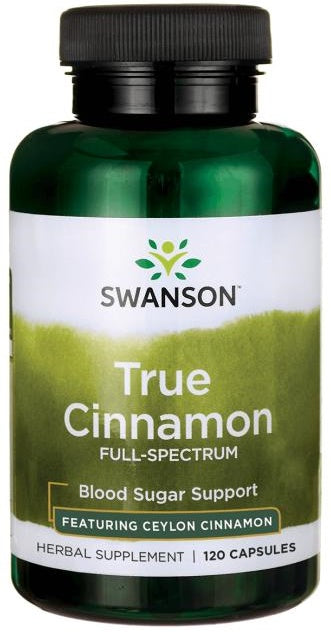 Swanson True Cinnamon Full Spectrum - 120 caps - Health and Wellbeing at MySupplementShop by Swanson