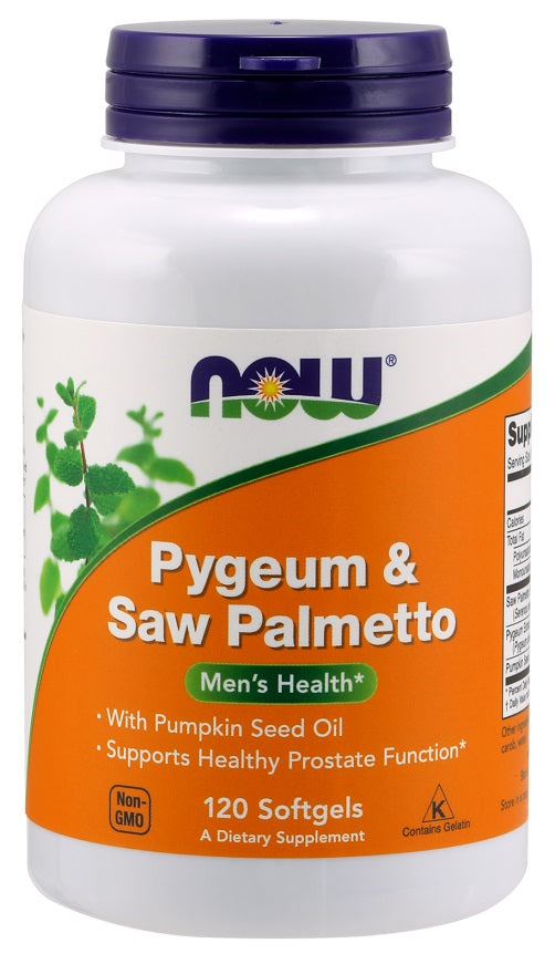 NOW Foods Pygeum & Saw Palmetto - 120 softgels - Sexual Health at MySupplementShop by NOW Foods