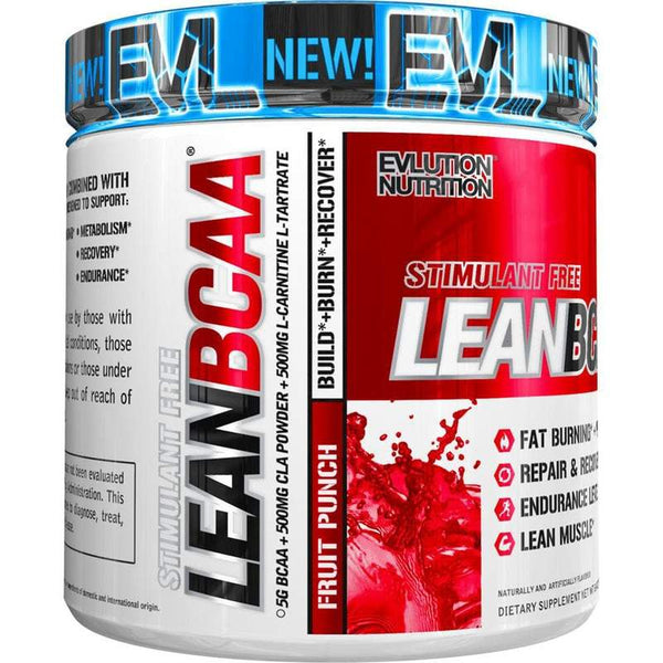 EVLution Nutrition Lean BCAA - Stimulant Free, Fruit Punch - 237 grams - Default Title - Amino Acids and BCAAs at MySupplementShop by EVLution Nutrition