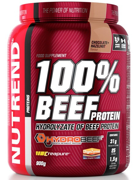 Nutrend 100% Beef Protein, Chocolate Hazelnut - 900 grams - Protein at MySupplementShop by Nutrend