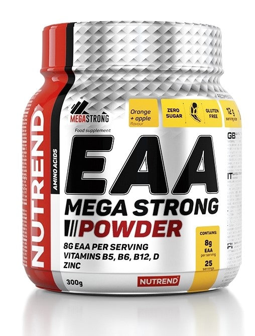 Nutrend EAA Mega Strong Powder, Orange + Apple - 300 grams - Amino Acids and BCAAs at MySupplementShop by Nutrend