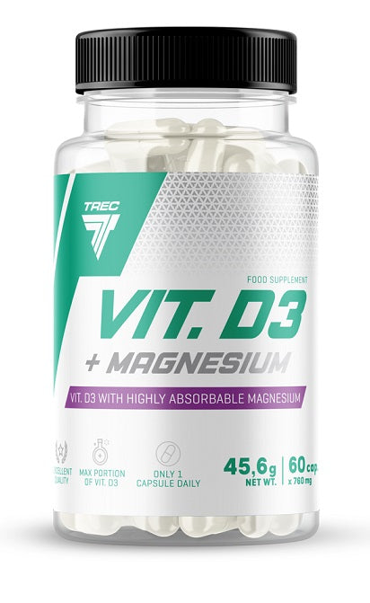 Trec Nutrition Vitamin D3 + Magnesium - 60 caps - Vitamins & Minerals at MySupplementShop by Trec Nutrition