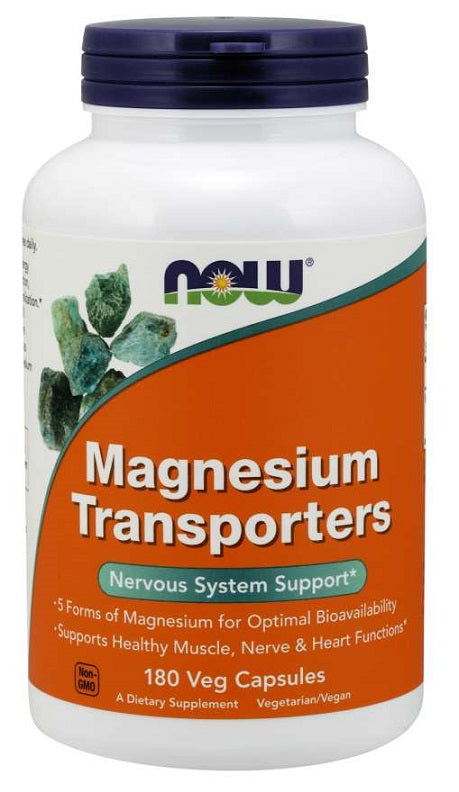 NOW Foods Magnesium Transporters - 180 vcaps - Vitamins & Minerals at MySupplementShop by NOW Foods