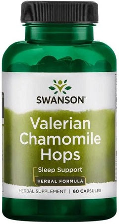 Swanson Valerian, Chamomile & Hops - 60 caps - Health and Wellbeing at MySupplementShop by Swanson