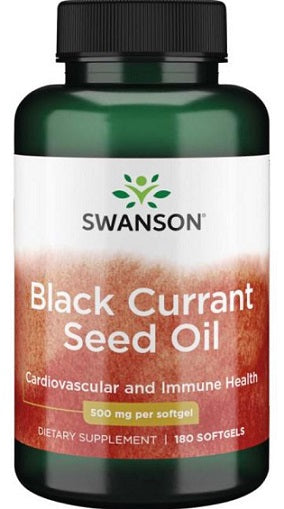 Swanson Black Currant Seed Oil, 500mg - 180 softgels - Omegas, EFAs, CLA, Oils at MySupplementShop by Swanson