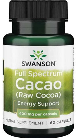 Swanson Full Spectrum Cacao (Raw Cocoa), 400mg - 60 caps - Health and Wellbeing at MySupplementShop by Swanson