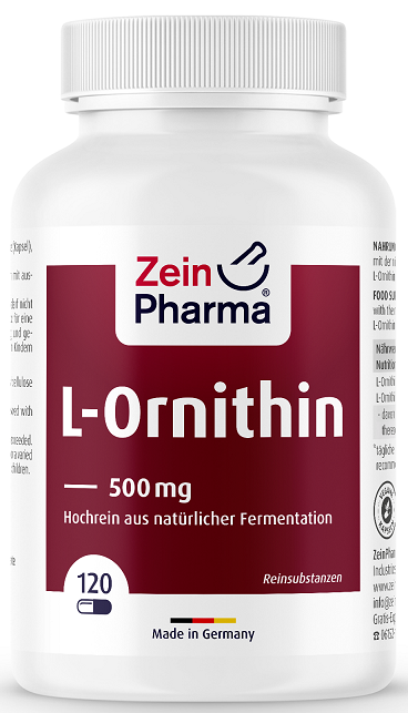 Zein Pharma L-Ornithine, 500mg - 120 caps - Amino Acids and BCAAs at MySupplementShop by Zein Pharma