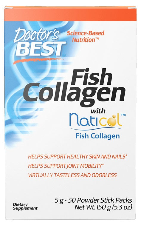 Doctor's Best Fish Collagen with Naticol Fish Collagen - 30 stick packs - Joint Support at MySupplementShop by Doctor's Best