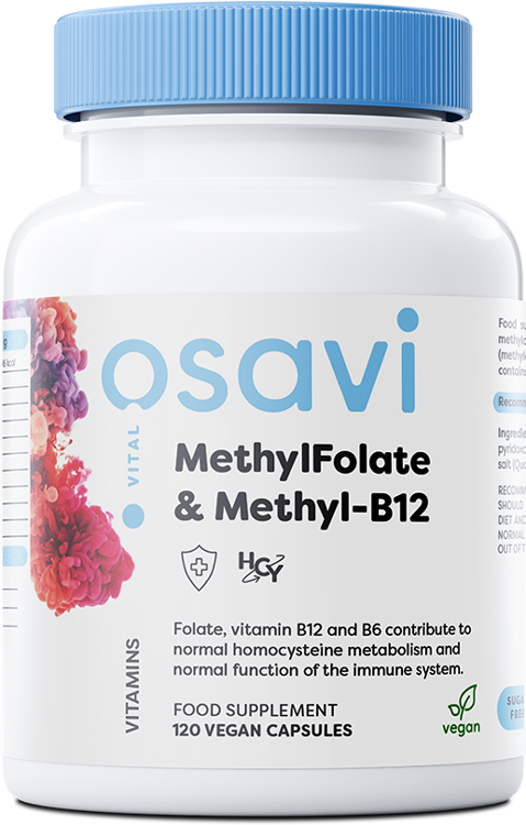 Osavi MethylFolate & Methyl-B12 - 120 vegan caps - Sports Supplements at MySupplementShop by Osavi