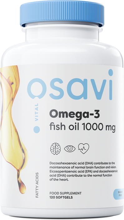 Omega-3 Fish Oil, 1000mg (Lemon) - 120 softgels - Omega-3 at MySupplementShop by Osavi