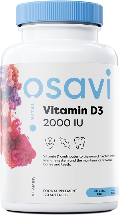 Osavi Vitamin D3, 2000IU - 120 softgels - Sports Supplements at MySupplementShop by Osavi