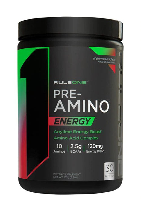 Rule One Pre-Amino Energy, Watermelon Splash - 252 grams - Default Title - Amino Acids and BCAAs at MySupplementShop by Rule One