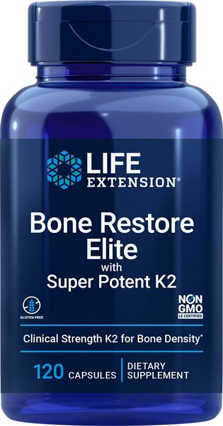 Life Extension Bone Restore Elite with Super Potenet K2 - 120 caps - Health and Wellbeing at MySupplementShop by Life Extension