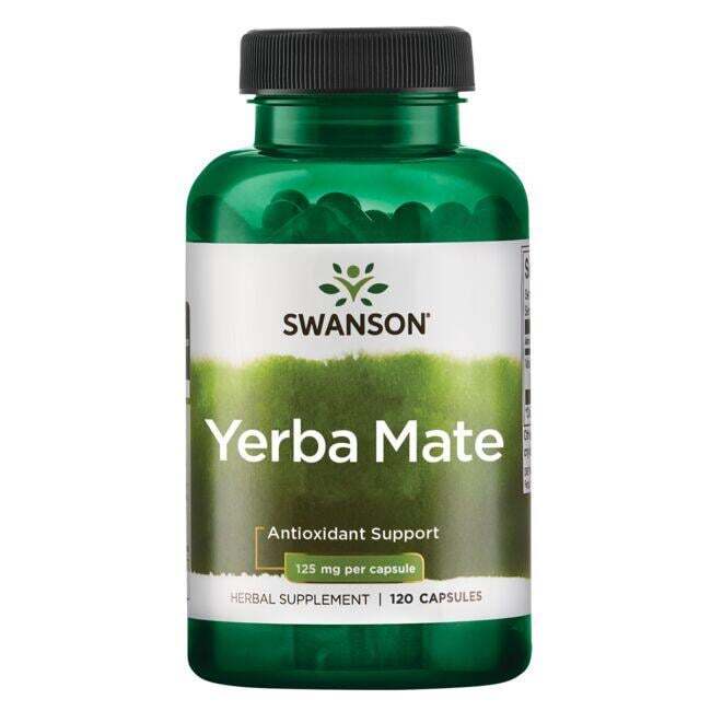 Swanson Yerba Mate, 125mg - 120 caps - Health and Wellbeing at MySupplementShop by Swanson