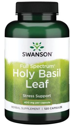 Swanson Holy Basil Leaf, 400mg - 120 caps - Health and Wellbeing at MySupplementShop by Swanson