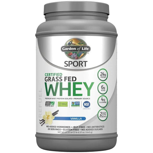 Garden of Life Sport Certified Grass Fed Whey Protein, Vanilla - 640g - Protein at MySupplementShop by Garden of Life