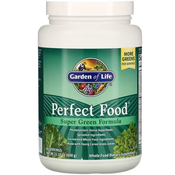 Garden of Life Perfect Food Super Green Formula, Powder - 600g - Health Foods at MySupplementShop by Garden of Life