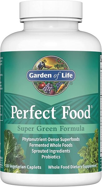 Garden of Life Perfect Food Super Green Formula - 150 vegetarian caplets - Health and Wellbeing at MySupplementShop by Garden of Life