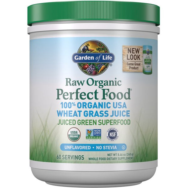 Garden of Life Raw Organic Perfect Food 100% Organic USA Wheat Grass Juice - 240g - Health and Wellbeing at MySupplementShop by Garden of Life