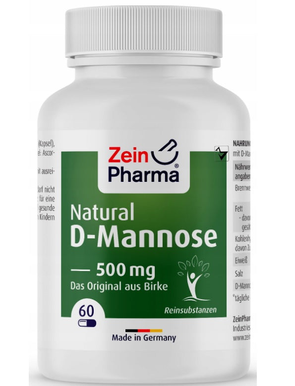 Zein Pharma Natural D-Mannose, 500mg - 60 caps - Vinegar Capsules at MySupplementShop by Zein Pharma