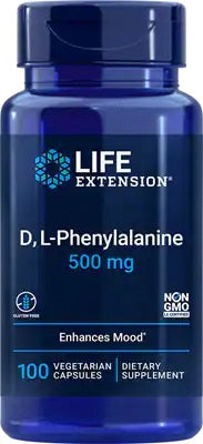 Life Extension D L-Phenylalanine, 500mg - 100 vcaps - Amino Acids and BCAAs at MySupplementShop by Life Extension