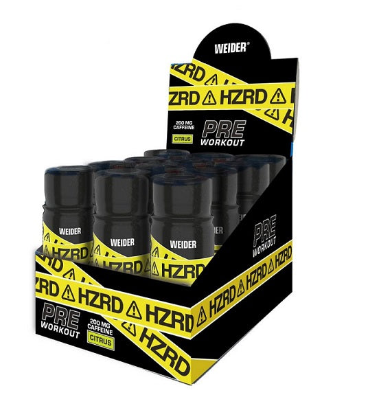 Weider HZRD Pre Workout Shot, Citrus - 12 x 60 ml. - Default Title - Pre & Post Workout at MySupplementShop by Weider