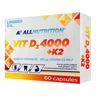 Allnutrition Vit D3 4000 + K2 - 60 caps - Vitamins & Minerals at MySupplementShop by Allnutrition