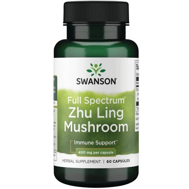 Swanson Full Spectrum Zhu Ling Mushroom, 400mg - 60 caps - Health and Wellbeing at MySupplementShop by Swanson