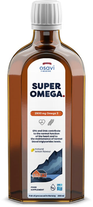 Osavi Super Omega 2900mg Omega 3 (Lemon)  250 ml. - Health and Wellbeing at MySupplementShop by Osavi