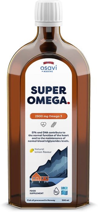 Osavi Super Omega 2900mg Omega 3 (Lemon)  500 ml. - Health and Wellbeing at MySupplementShop by Osavi