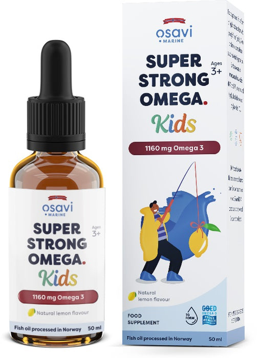 Osavi Super Strong Omega Kids 1160mg Omega 3 (Lemon)  50 ml. - Health and Wellbeing at MySupplementShop by Osavi