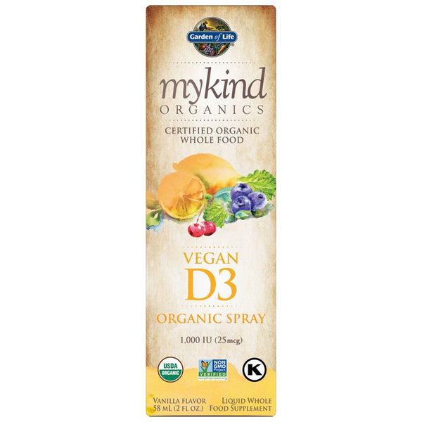 Garden of Life Mykind Organics Vegan D3 Organic Spray, 1000 IU (Vanilla) - 58 ml. - Vitamins & Minerals at MySupplementShop by Garden of Life