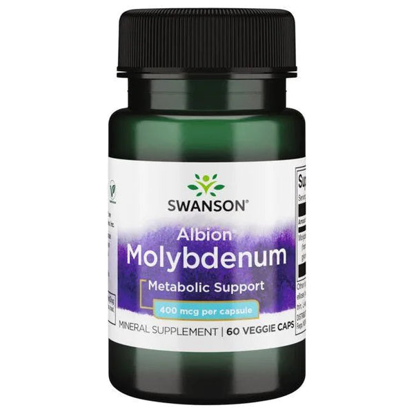 Swanson Albion Molybdenum, 400mcg - 60 vcaps - Vitamins & Minerals at MySupplementShop by Swanson