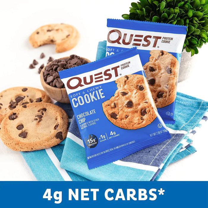 Quest Nutrition Cookie 12x59g Chocolate Chip - Health Foods at MySupplementShop by Quest Nutrition